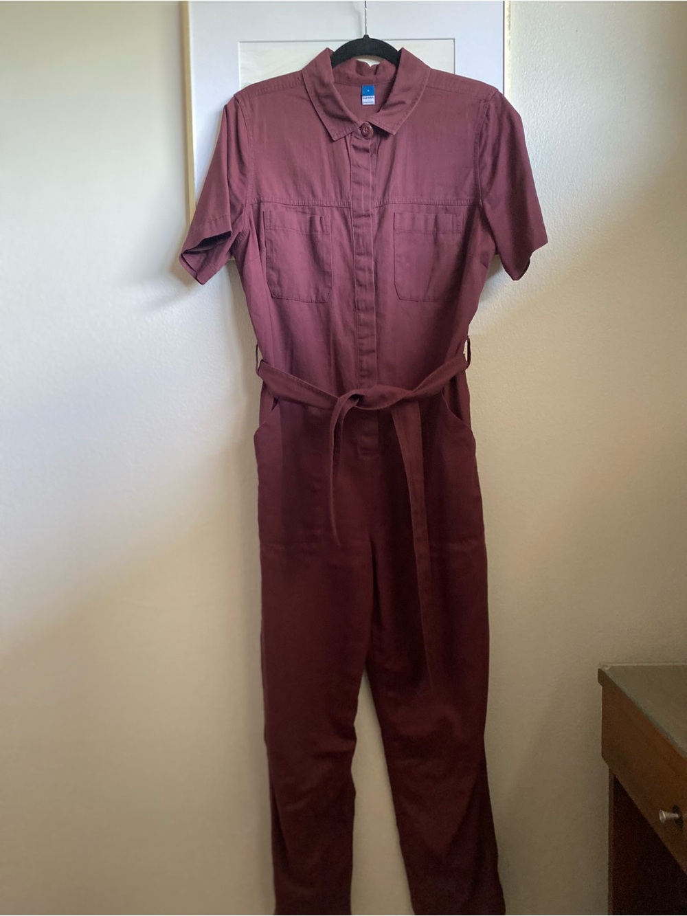 Old Navy Utility Jumpsuit in Deep Mauve/Plum, Sz M (8)